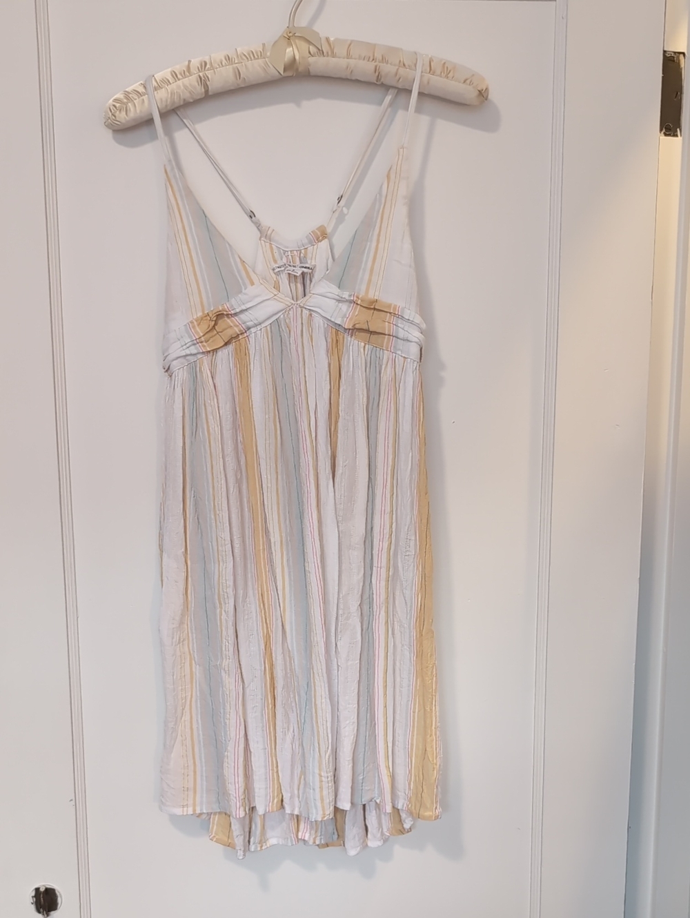 O'Neill Striped Summer Dress in White and Yellow